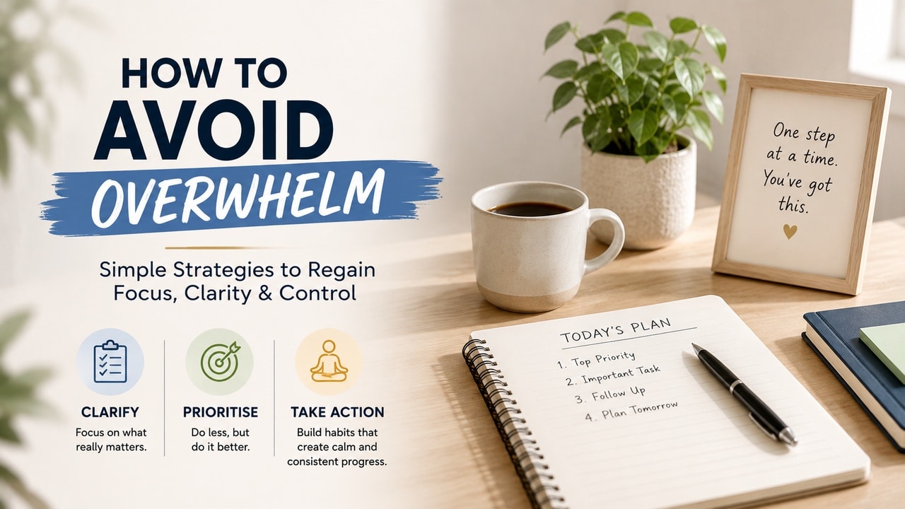 Setting a schedule to avoid overwhelm
